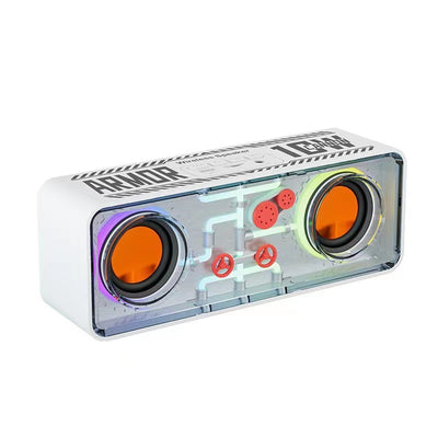 Double Speaker Transparent Mech Wireless Bluetooth Speaker